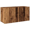  Vegghengt TV benk gammelt tre 80x30x41 cm