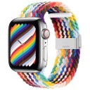 Hurtel Apple Watch (42/44/SE/45/49mm) Hurtel Flettet Stoffrem - Flerfarget v3