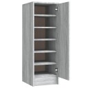 vidaXL Skohylle gr? sonoma 32x35x92 cm konstruert tre