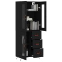 vidaXL Highboard svart 69,5x34x180 cm konstruert tre 8720845479923