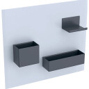magnetisk tavle med esker matt/hvit/matt/lava