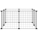 Vidaxl Dyrebur 8 Paneler Svart 35X35 cm Stål