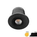EcoDim ED-10106 LED-mini-downlight Ø28 mm IP67 2700K sort
