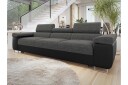 Gabina Sovesofa 3 seter i Kunstlær   Svart / Mørkegrå