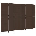  Romdeler 6 paneler brun polyrotting 8721012243958
