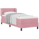  Sengeboks med madrass Rosa 80x200 cm Fløyel