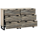 Skap med skuff 2 pcs Hvit 60 x 33.5 x 75 cm heltre mango