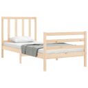 vidaXL Sengeramme med hodegavl 3FT single heltre