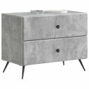  Nattbordskap Betonggrå 62 x 34,5 x 47,5 cm Konstruert tre
