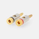 Nedis Banana Connector Rett Hann Gull Belagt Skrue Kabeltilførselsdiameter: 3.0 Mm Metall 2 Stk. Konvolutt
