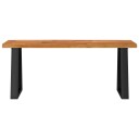 vidaXL Benk med naturlig kant 110 cm heltre akasie