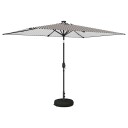vidaXL Hageparasol med LED lamper og fot 2 x 3 m Polyester