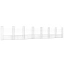  Gabionkurv u-formet med 8 stolper jern 860x20x150 cm