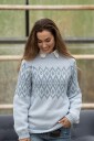 Viking Garn 1824 5 Teak Genser Lysblå