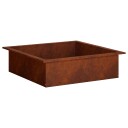 vidaXL Bålplassring Rusten 90 x 90 x 25 cm Cortenstål