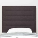  Sengegavel Linje Design Mørk Brun 80 cm Stoff