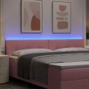  LED Hodegjerde Med Knapper Rosa 100 cm Fløyel