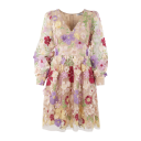 Avery Dress Spring blossoms S 3D flower mini dress