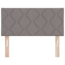  Sengegavl med diamanter og blokker Taupe 100 cm Stoff