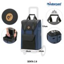 Andersen Royal Shopper Senta 2.0 49 Liter Trillebag Blå 3,7 kg