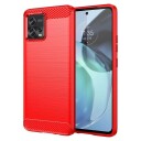 INCOVER Motorola G72 Brushed Carbon Deksel - Rød