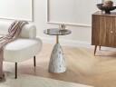 Sidebord Wabby   Hvit marmor