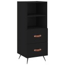 vidaXL Skjenk svart 34,5x34x90 cm konstruert tre