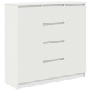  Skjenk med skuffer hvit 100,5x35x76 cm konstruert tre