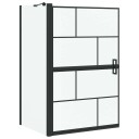 Bade dusjvegg Svart og gjennomsiktig 116 x 68 x 128 cm