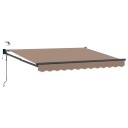 vidaXL Elektrisk Utrekkbar Markise Gråbrun 100% polyester og aluminium