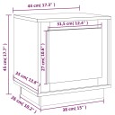 vidaXL Nattbord 2 stk brun eik 44x35x45 cm konstruert tre