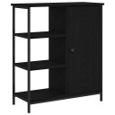  Sideboard Svart Eik 70x30x80 cm Konstruert Tre