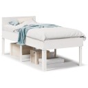 Sengeramme uten madrass hvit 75x190 cm heltre furu 8721158397584
