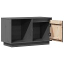 vidaXL TV-benk grå 74x35x44 cm heltre furu