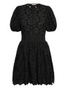 by Ti Mo Broderie Anglaise Puffed Dress - Black - S