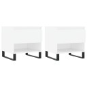  Salongbord 2 stk hvit 50x46x50 cm konstruert tre 8721012112360