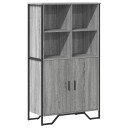  Highboard grå sonoma 79,5x35,5x137,5 cm konstruert tre 8721102834769