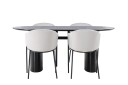 Venture Home Isolde Spisegruppe 180 cm Oval med 4 Evelina Stoler Sort