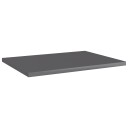 vidaXL Hylleplater 4 stk høyglans grå 40x30x1,5 cm sponplate