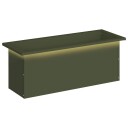 vidaXL Hageplantekasse med LED Olivengrønn 30 x 80 x 30 cm Stål