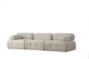 Belgin Boblet Sofa 3 seters 315 cm bred   Lys beige / Beige