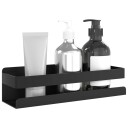  Dusjhylle matt svart 23x6,5x6 cm børstet 304 rustfritt stål