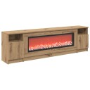 vidaXL Elektrisk peis Artisan eik 165 x 28,5 x 47 cm Konstruert tre