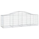 vidaXL Gabionkurver buede 13 stk 200x50x60/80 cm galvanisert jern