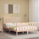 vidaXL Sengeramme med hodegavl 140x190 cm heltre 8720845983567