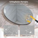 Ovalt LED baderomsspeil 70x50 cm antidugg dimbar