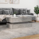  Salongbord med LED-lys betonggrå 90x50x40 cm 8721012466333