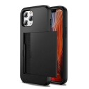 iPhone 12/12 Pro Hybrid-deksel med Skyvekortspor Svart