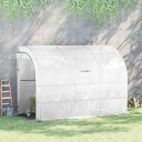 Drivhus med hyller vinduer vintersikkert filmdrivhus av stål vegghengt drivhus for balkong hage tomathus 300 x 150 x 213 cm