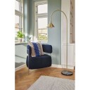 Golvlampa med Marmorfot Mässing 168cm
